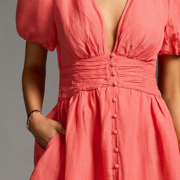 Brand New The Katerina Button-Front Mini Dress - Picture 5 of 10